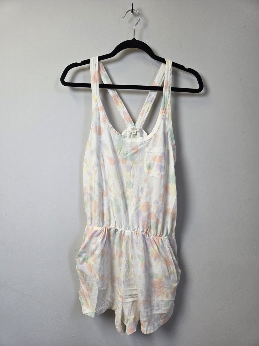 Z Supply White Pastel Tie-Dye Romper